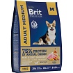BRIT Premium Dog Adult Medium .для взр собак средних пород Курица 3кг