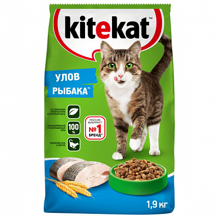 KITEKAT "Улов рыбака" сухой 1,9 кг 1х4 шт
