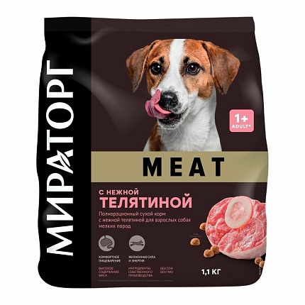 WINNER MEAT Нежная телятина для взрослых собак мелких пород 1,1 кг