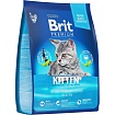 BRIT Premium Cat Kitten Сухой корм для котят премиум класса Курица и Лосось 2кг