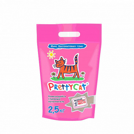 PrettyCat Наполнитель комкующийся Euro Mix 2,5кг