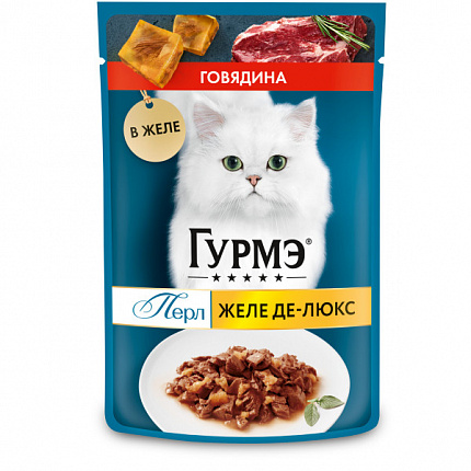 Gourmet Perle, консервы Желе Де-Люкс Говядина, 75 г