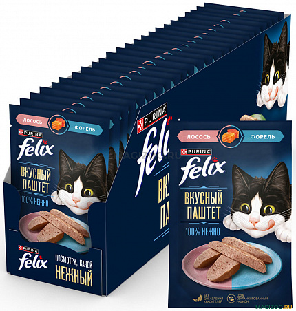FELIX Вкусный паштет Лосось Форель, 26х75гр
