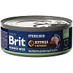 BRIT Premium By Nature Консервы для стерилизованных кошек с мясом Курицы и Печенью 100г