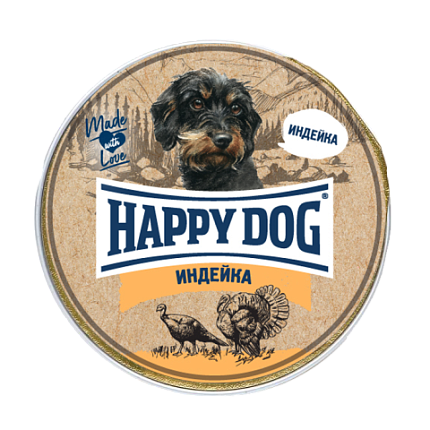 Happy Dog кон.для собак мелких пород паштет Телятина с индейкой 125г