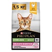 ProPlan, сухой для взрослых стерилизованных кошек и котов чувств. пищеварение Курица, 1,5 кг
