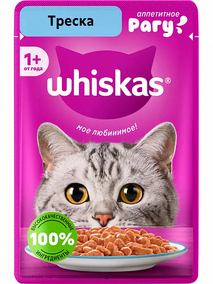 WHISKAS "Рагу треска" пауч 0,075 кг 1х28 шт