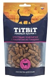 TiTBiT Хрустящие подушечки для кошек с паштетом из говядины 60 г