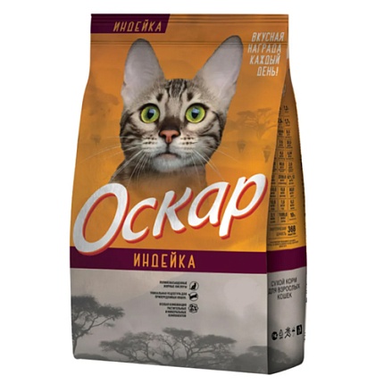 ОСКАР сух. для кошек Индейка 2 кг